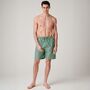 Men's 'Green Flash' Stripe Crisp Cotton Pyjama Shorts, thumbnail 1 of 2