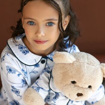 Cecilia Pyjama Set With Matching Teddy Bear Set, 3 of 8