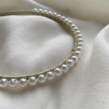 Pearl Crown Bridal Headband, 6 of 7