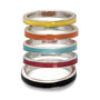 Colorful Enamel Stackable Bands In Silver, thumbnail 7 of 10
