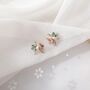 Monaco D’or La Belle Flower Petals Charm Stud Earrings, thumbnail 2 of 4