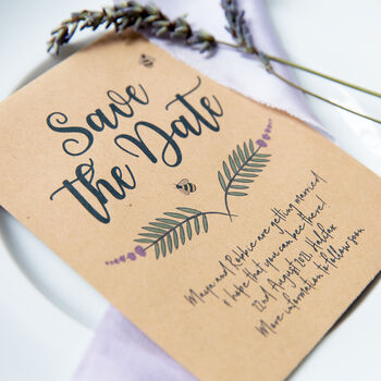 10 Save The Date Lavender Seed Packets, 2 of 6