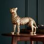 Gold Standing Leopard 12” Majestic Statement Ornament, thumbnail 1 of 5