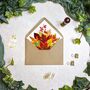 Autumn Leaves Folded Wedding Invitation Suite, thumbnail 5 of 9