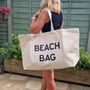 Custom Text Oversized Canvas Tote Bag, thumbnail 12 of 12