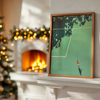 Minimalist Tennis Court Poster, Unframed, 9 of 10