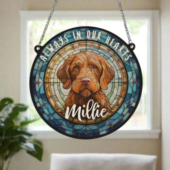 Vizsla Wirehaired Memorial Suncatcher, 2 of 6