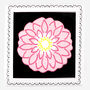 Hand Iced Chrysanthemum November Birth Flower Letterbox Biscuit, thumbnail 1 of 5