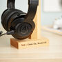 Personalised Solid Oak Headphone Stand, thumbnail 5 of 12