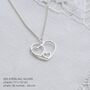 Two Hearts Personalised Necklace In Sterling Silver, thumbnail 5 of 12