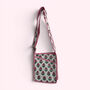 Mini Cross Body Bag | White, Pink And Green Mini Flower, thumbnail 1 of 5