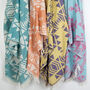 Cotton Beach Towel Shawl And Carrier Strap, Birthday Gift For Her, thumbnail 3 of 12