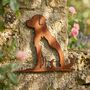 Dog And Cat Silhouette Steel Garden Sculpture, thumbnail 1 of 3