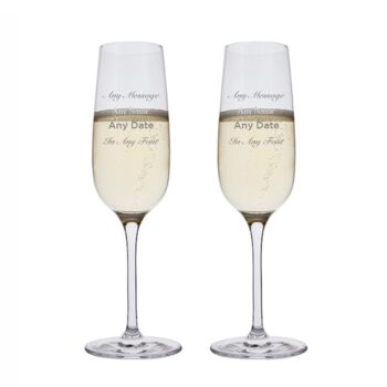 Mini Moet Champagne And Personalized Engraved Flute Set, 5 of 5