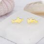 Sterling Silver Shark Stud Earrings, thumbnail 7 of 12