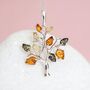 Sterling Silver Baltic Amber Tree Of Life Necklace, thumbnail 2 of 12