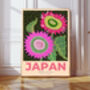 Japan Retro Flower Art Print, thumbnail 1 of 3
