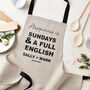 Personalised ‘Happiness Is’ Luxury Linen Apron, thumbnail 4 of 5