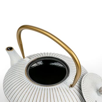Cast Iron Teapot Linhai 1100ml Steel Fine Mesh Filter, 9 of 12