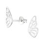 Sterling Silver Butterfly Wings Studs In A Gift Tin, thumbnail 2 of 9