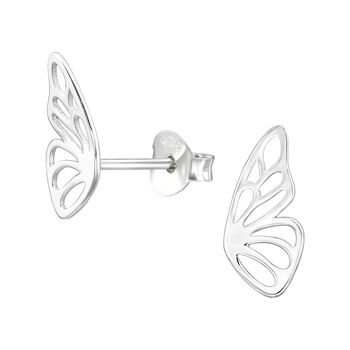 Sterling Silver Butterfly Wings Studs In A Gift Tin, 2 of 9