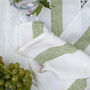Olive Stripe Linen Table Runner, thumbnail 3 of 3