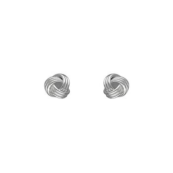 Mini Sterling Silver Love Knot Stud Earrings, 3 of 7
