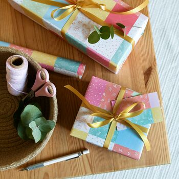 Pastel Patchwork Quilt Wrapping Paper, 7 of 10