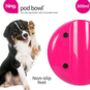 Pod Pet Dog Cat Feeding Bowl Pink 300ml, thumbnail 5 of 5