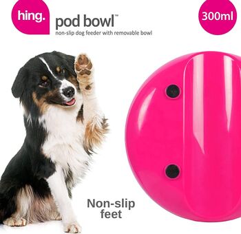 Pod Pet Dog Cat Feeding Bowl Pink 300ml, 5 of 5
