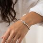 Knot Bangle Silver Non Tarnish Waterproof, thumbnail 1 of 9