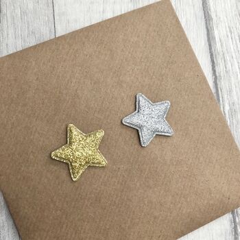 Good Luck Glitter Star Personalised Card, 3 of 4
