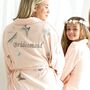 Special Offer Personalised Wedding Dressing Gown Bridesmaid Butterfly Embroidered, thumbnail 1 of 7