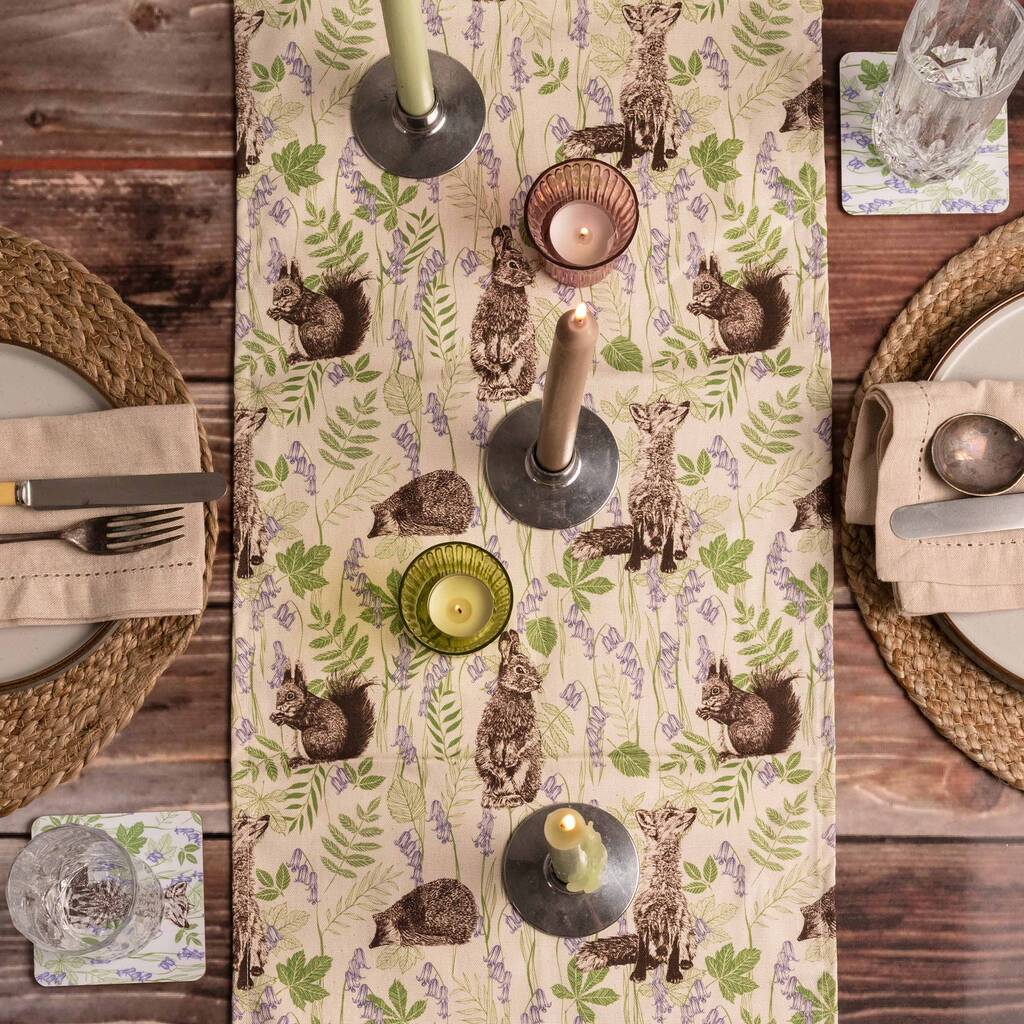 Woodland Creatures Table Runner, 1 of 6