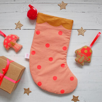 Personalised Spotty Christmas Stocking, 9 of 10
