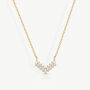 Silver Or Gold Baguette Chevron Necklace, Women's Christmas Jewellery Gift For Her, thumbnail 3 of 6