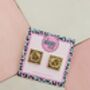 Ravioli Glitter Resin Studs / Foodie Gift / Italian Food Jewellery / Cute Statement Accessories, thumbnail 3 of 5
