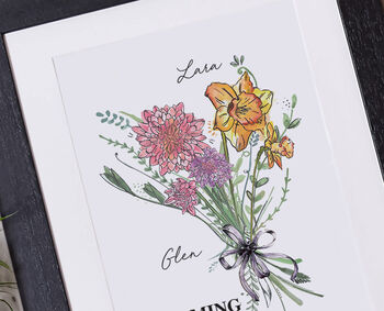 Birth Month Flower Couple Print, 5 of 5