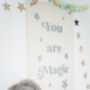 Your Are Magic Glitter Fabric Banner Flag, thumbnail 2 of 2