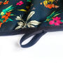 Cherry Blossom Navy Floral Double Oven Mitt, thumbnail 3 of 11