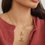 Mini Twisted T Bar Necklace, thumbnail 2 of 8