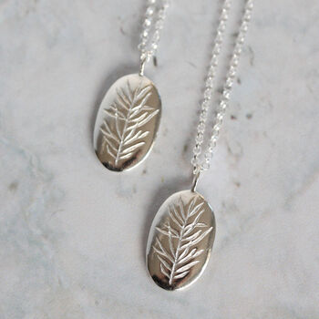 Rosemary Remembrance Silver Necklace, 4 of 8
