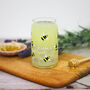 Personalised Traditional Bee Name Printed Can Glass, thumbnail 1 of 8