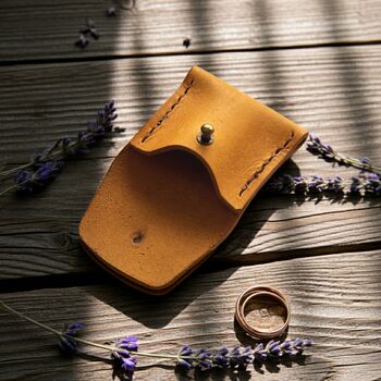 Mini Leather Wedding Ring Pouch, 2 of 5