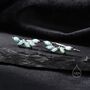 Aqua Green Opal Marquise Cluster Crawler Earrings, thumbnail 2 of 10