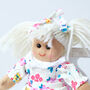 Personalised Mini Floral Rag Doll, thumbnail 2 of 4