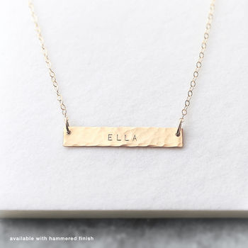 Reversible Personalised Bar Necklace, 7 of 8
