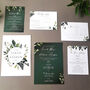 Greenery Wedding Invitations With Inserts Sample, thumbnail 4 of 6