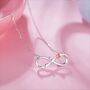 Infinity Rose Necklace Sterling Silver, thumbnail 1 of 4