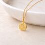 Tiny Personalised Gold Plated Sterling Silver St Christopher Pendant Necklace, thumbnail 1 of 6